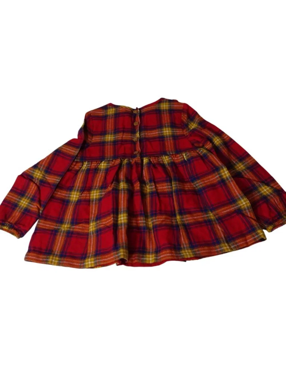 Tahari 2 Piece Red Plaid Flannel Dress with Blue Leggings Set Girls Size 4T NEW